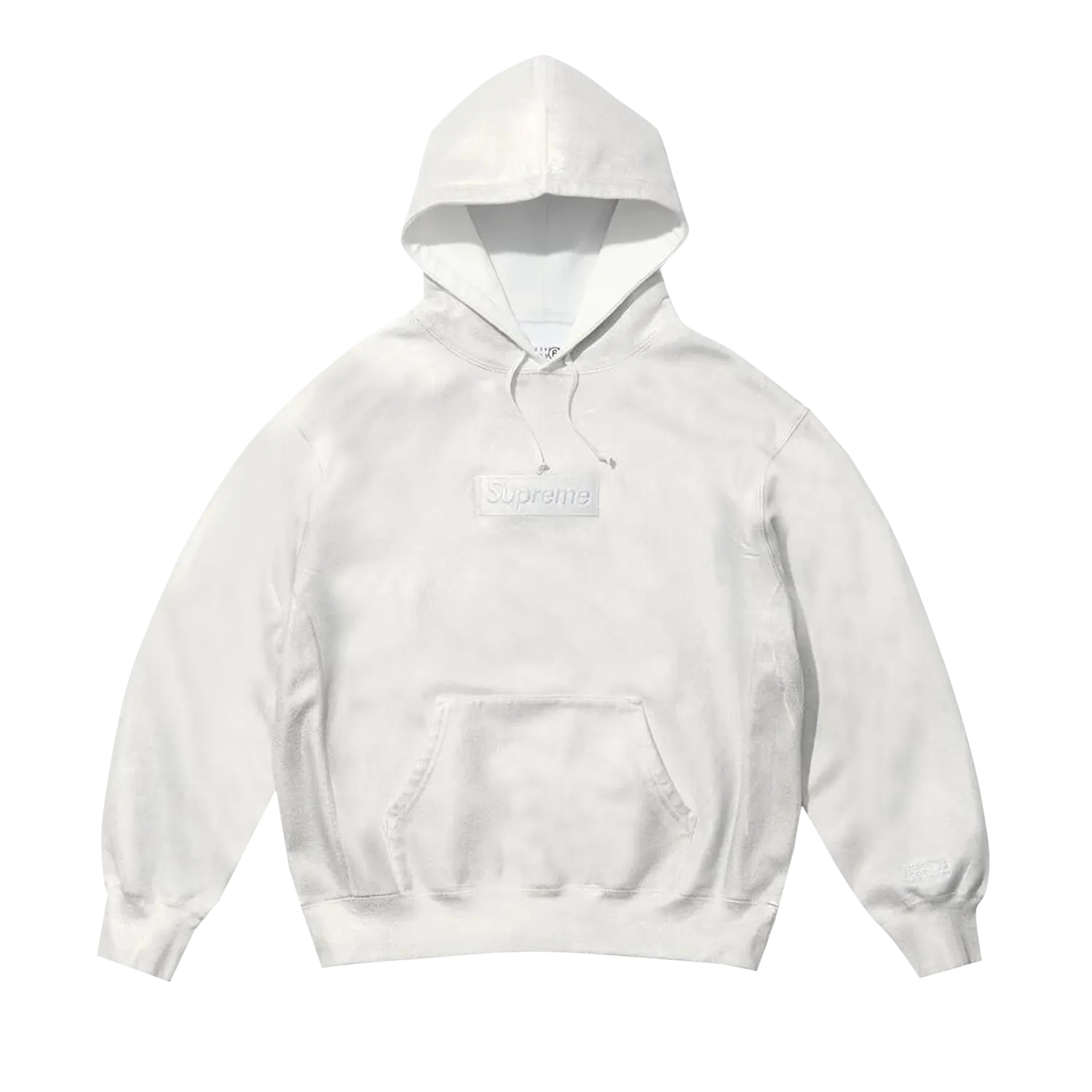 Supreme MM6 Maison Margiela Foil Box Logo Hooded Sweatshirt White
