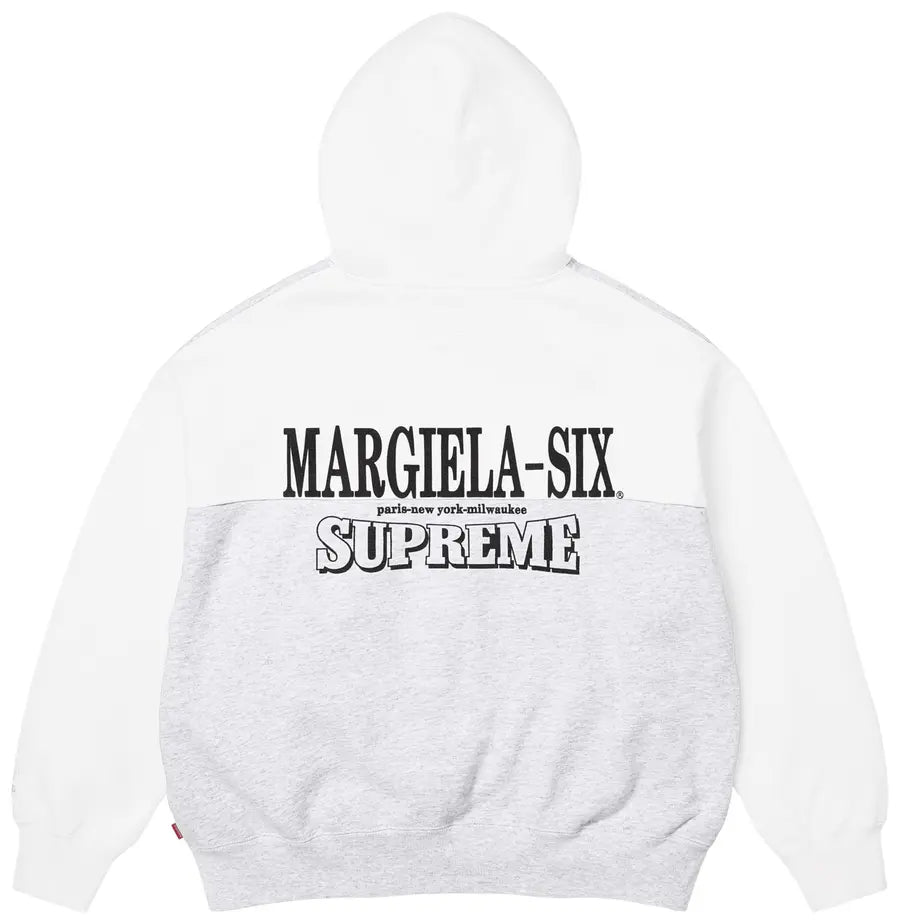 Supreme x MM6 Maison Margiela Eagle Zip Up Hooded Sweatshirt Ash
