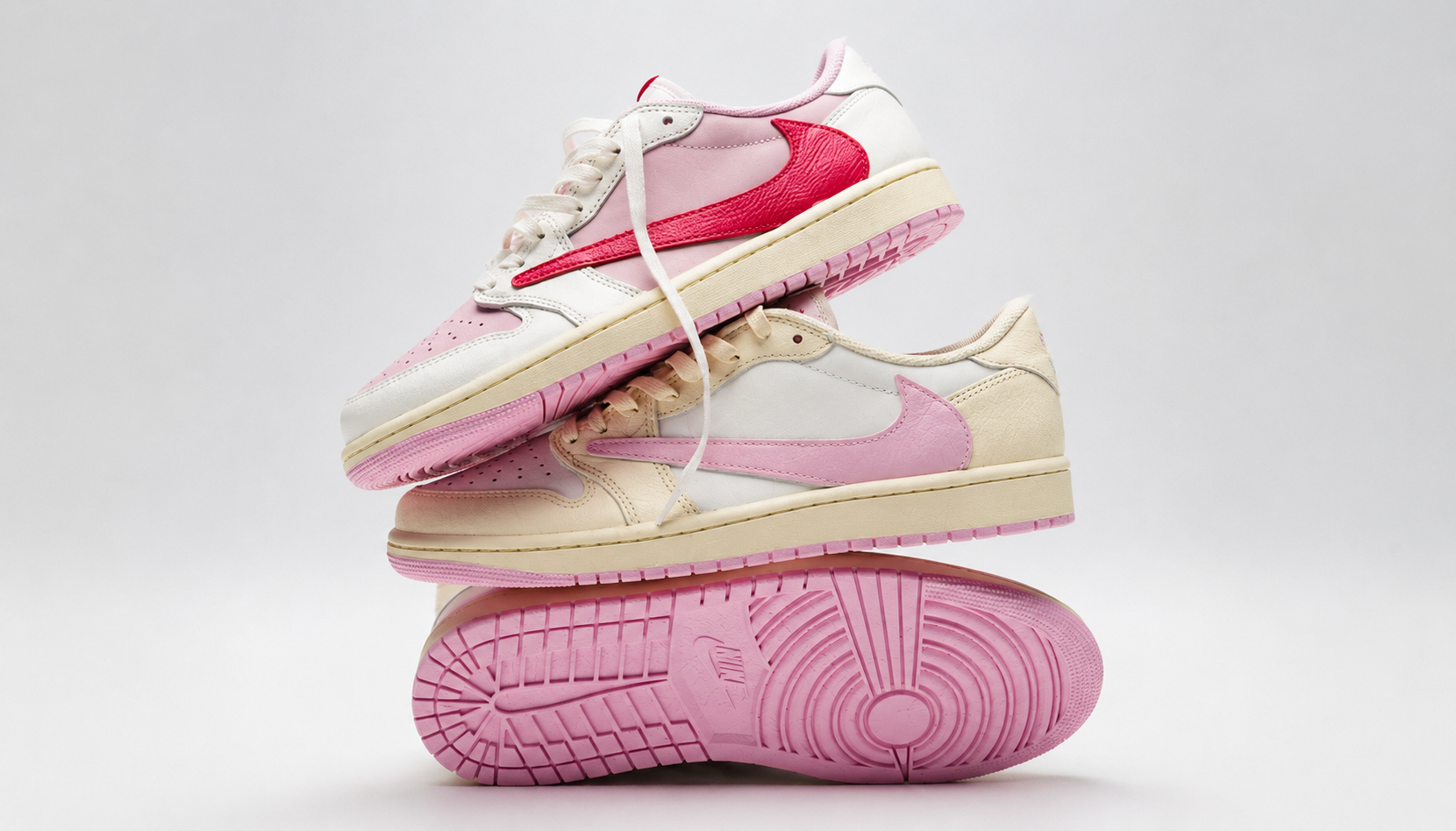 JORDAN 1 LOW TRAVIS SCOTT SHY & TROPICAL PINK