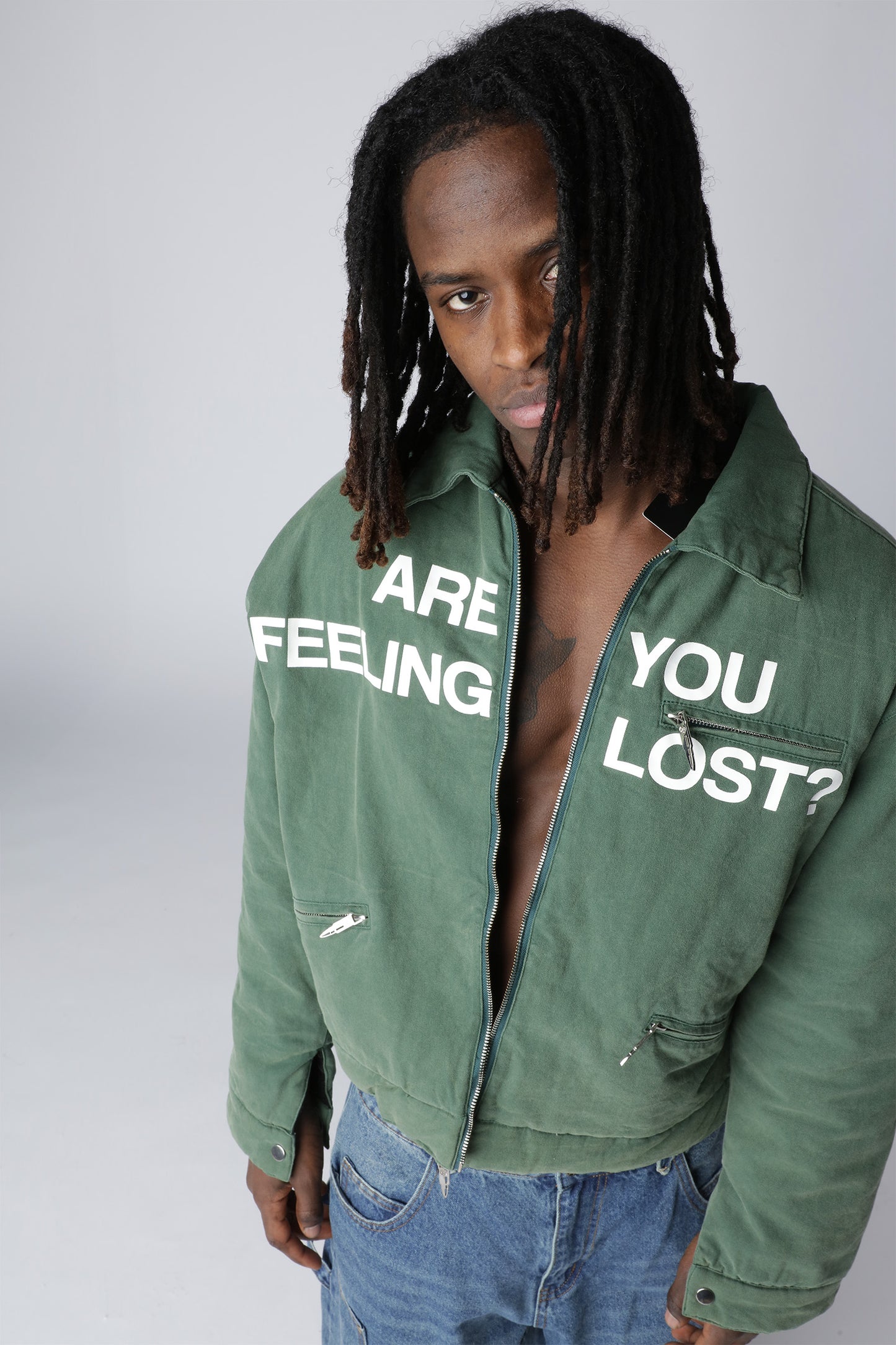 LOST BOYS - Washed Detroit Jacket - Washed Green