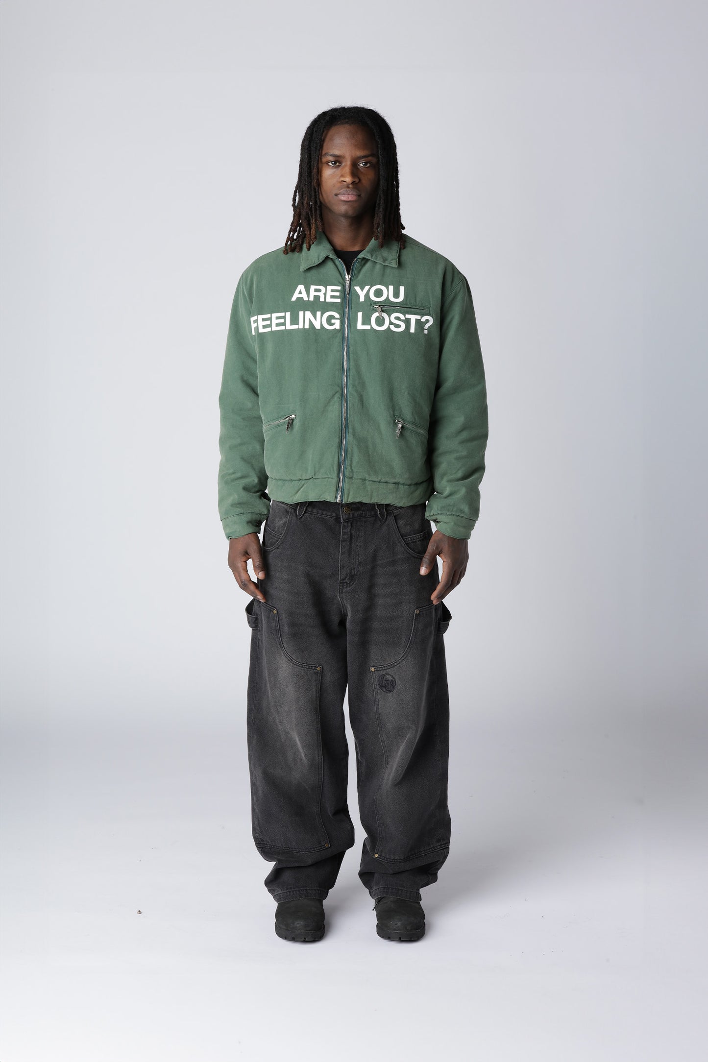 LOST BOYS - Washed Detroit Jacket - Washed Green