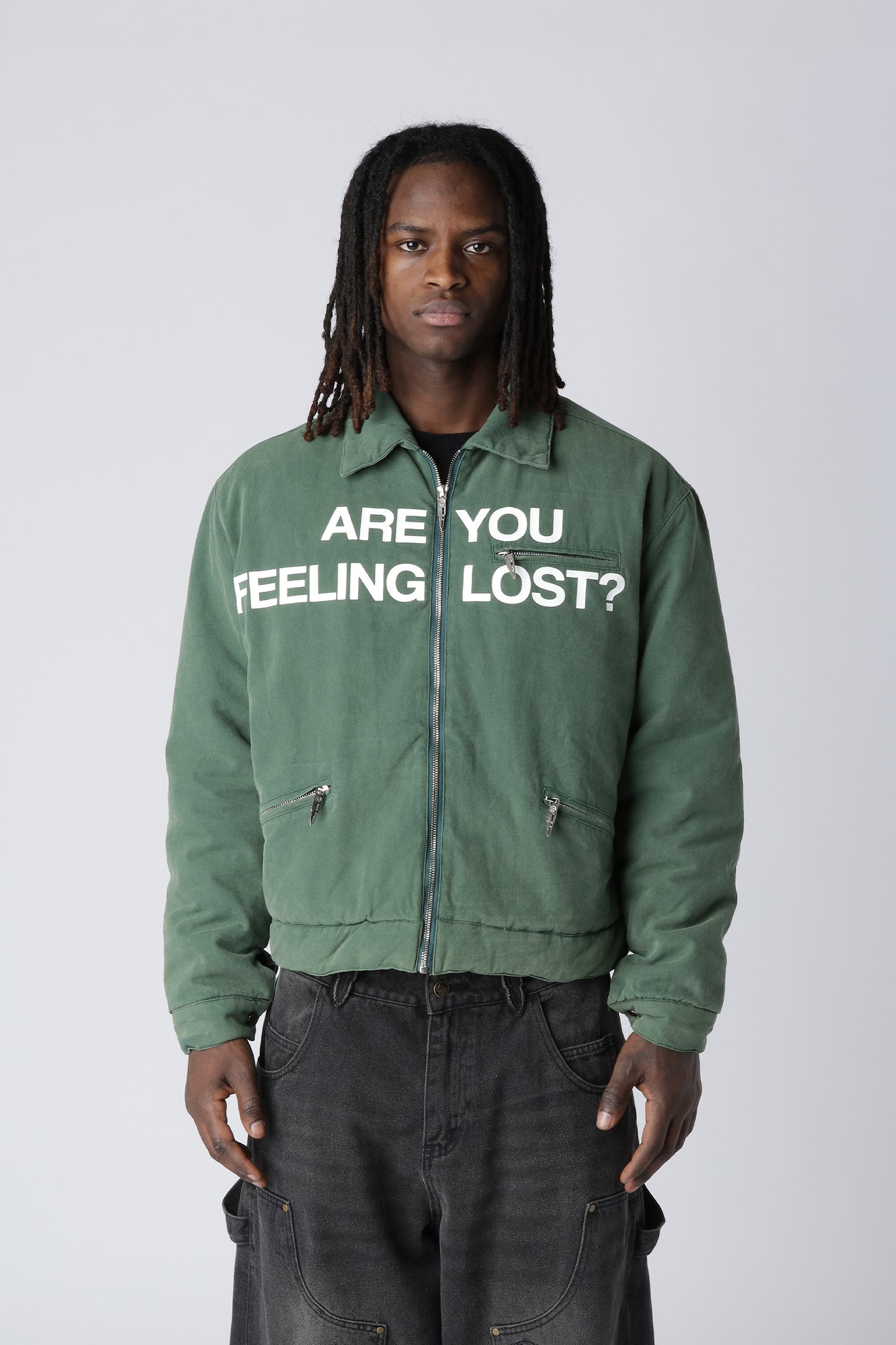 LOST BOYS - Washed Detroit Jacket - Washed Green