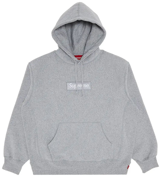 Supreme Box Logo Hooded Sweatshirt Heather Grey FW24