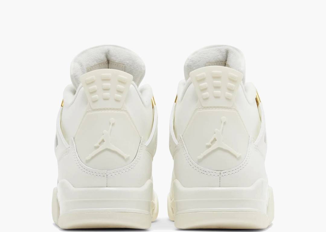 Jordan 4 Retro Metallic Gold  – vista posteriore, sneaker Nike Air Jordan 4 Retro