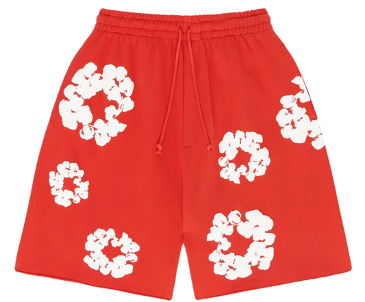 Denim Tears The Cotton Wreath Shorts Red