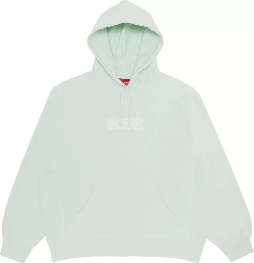 Supreme Box Logo Hooded Sweatshirt Light Green