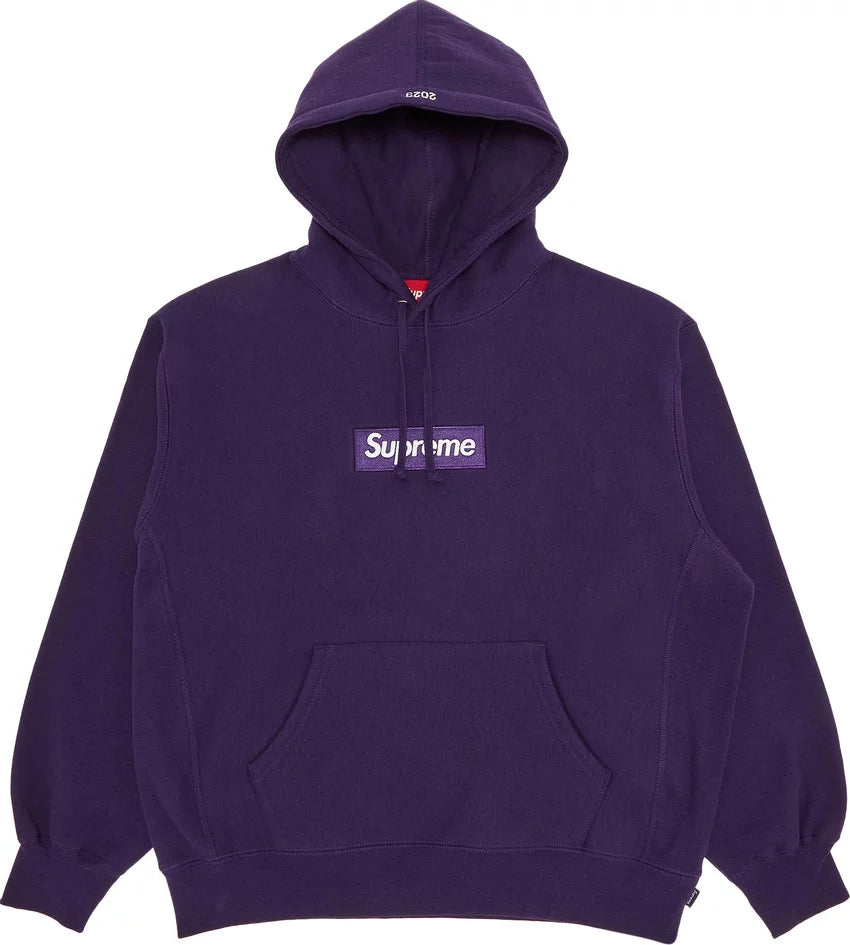 Supreme Box Logo Hooded Sweatshirt Purple