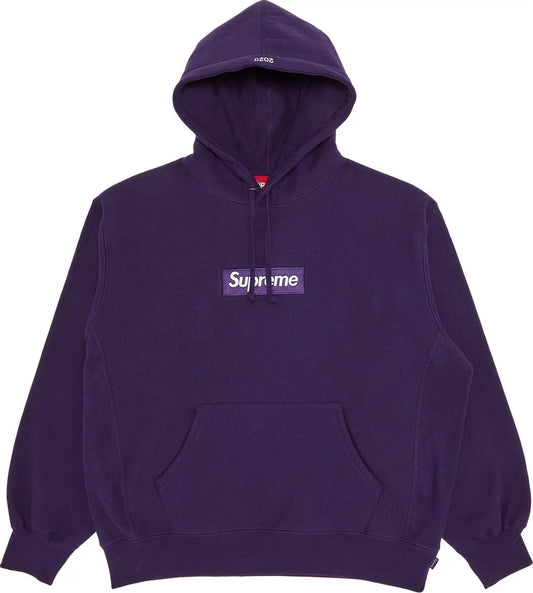 Supreme Box Logo Hooded Sweatshirt Purple