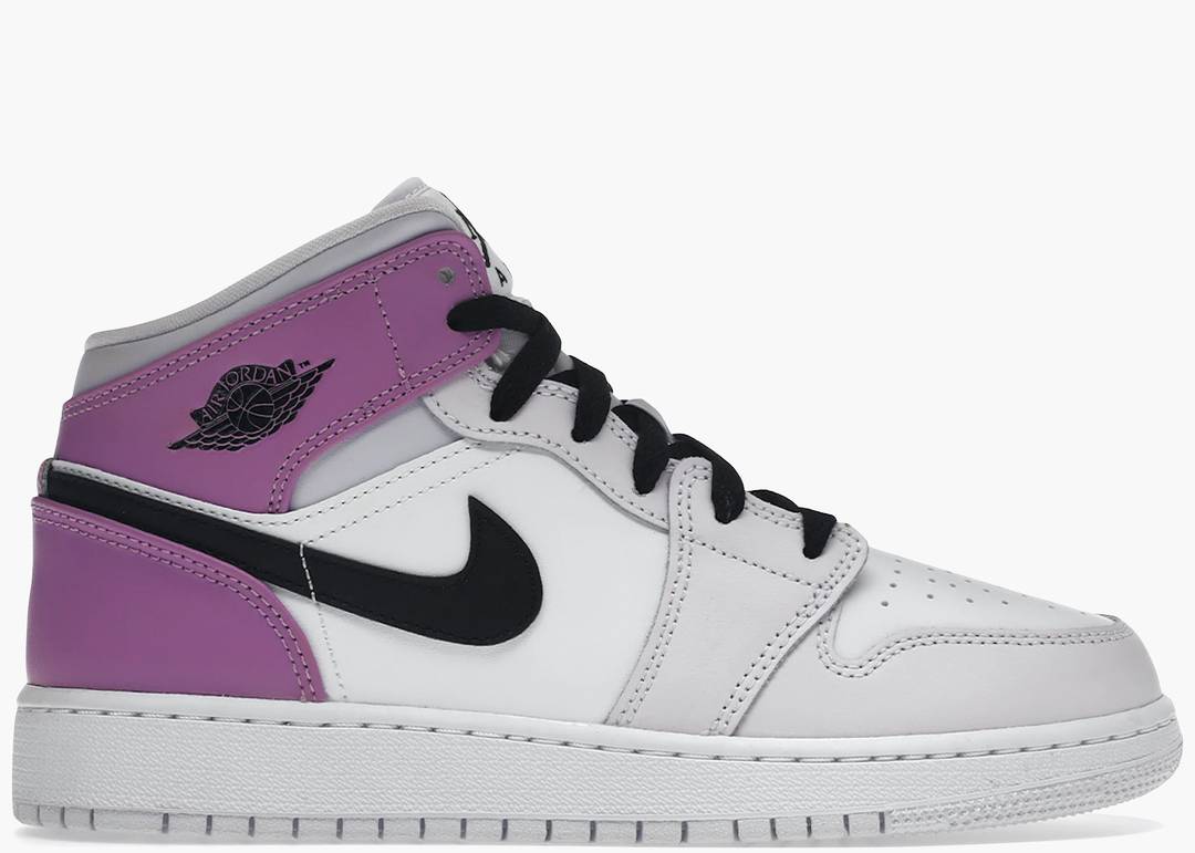 Jordan 1 Mid Barely Grape GS 