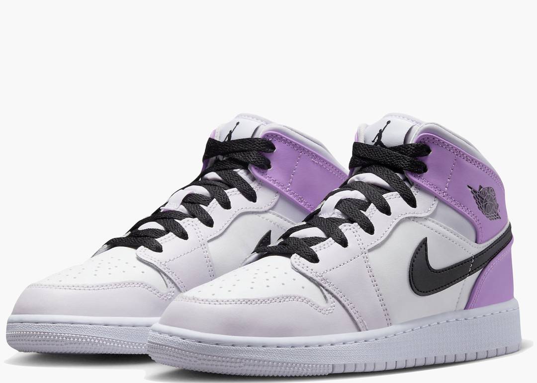 Jordan 1 Mid Barely Grape GS 