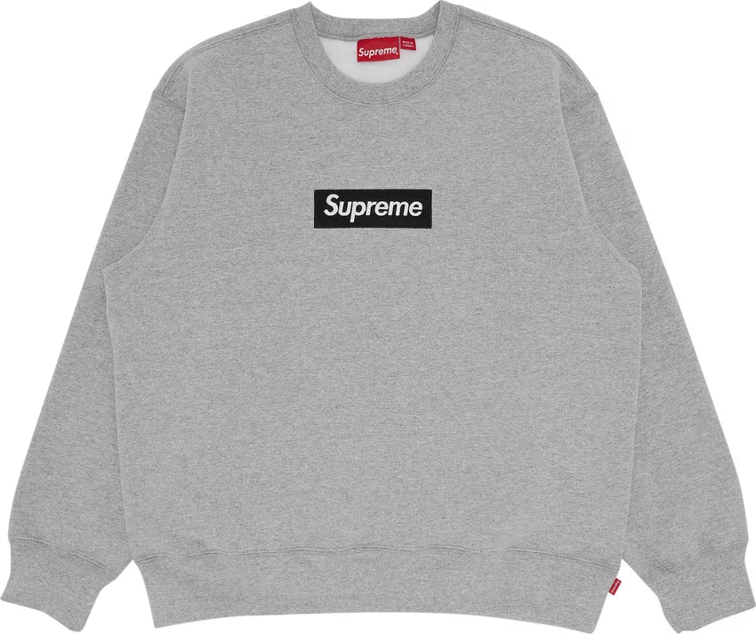 Supreme Box Logo Crewneck Heather Grey