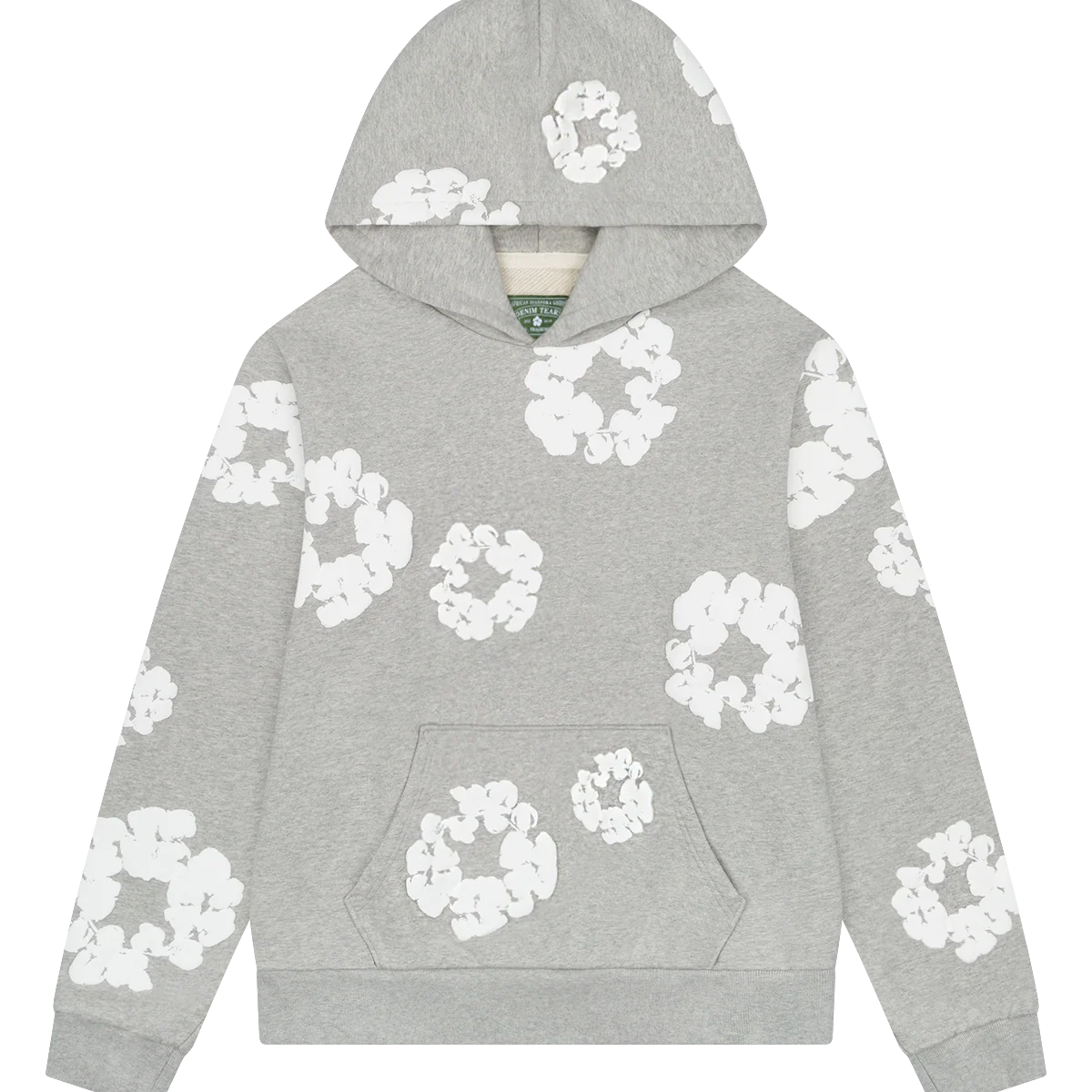 Denim Tears The Cotton Wreath Sweatshirt Grey vista frontale – felpa grigia streetwear