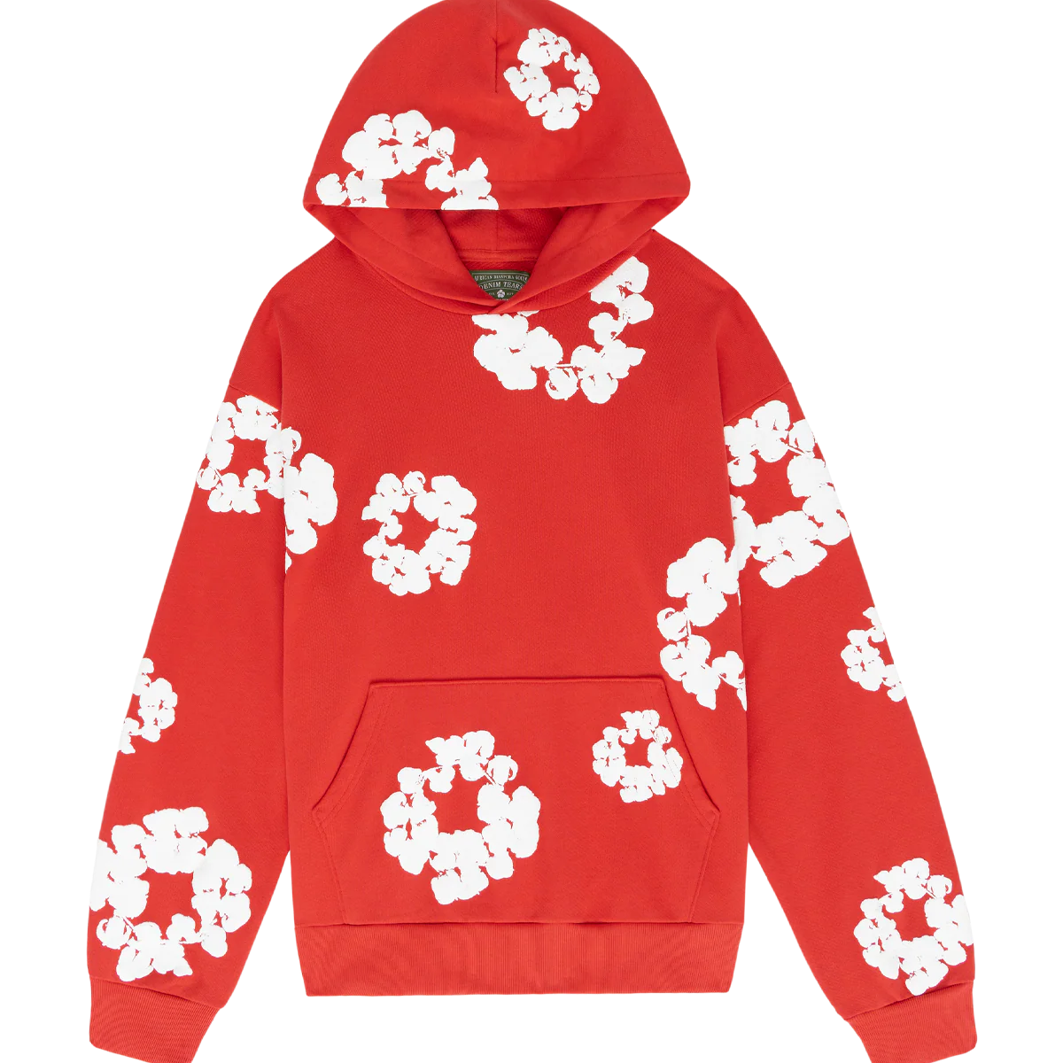Denim Tears The Cotton Wreath Sweatshirt Red vista frontale – felpa rossa streetwear