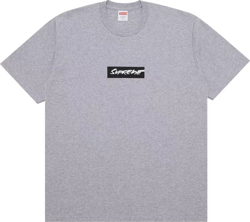 Supreme Futura Box Logo Tee Heather Grey