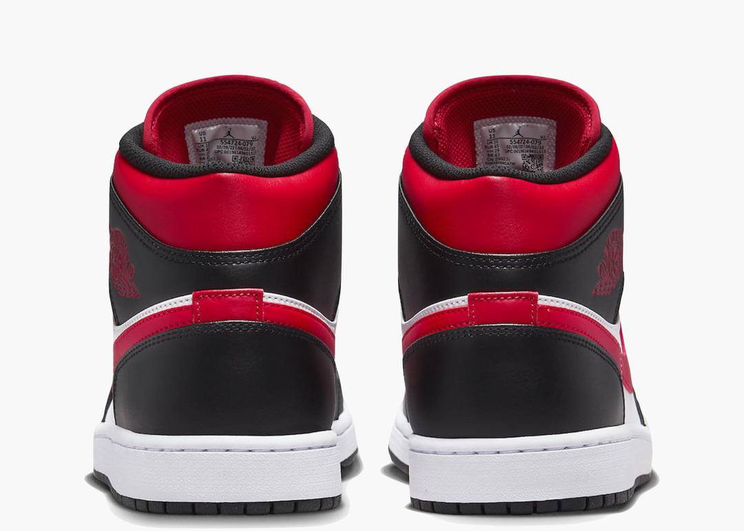 Jordan 1 Mid Black Fire Red