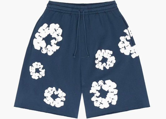 Denim Tears The Cotton Wreath Shorts Navy