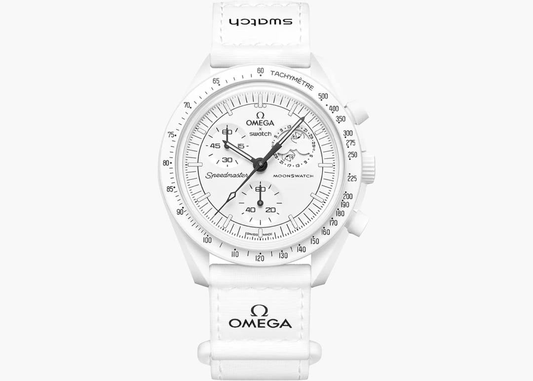 Swatch x Omega Bioceramic Moonswatch Mission To Moonphase Snoopy White