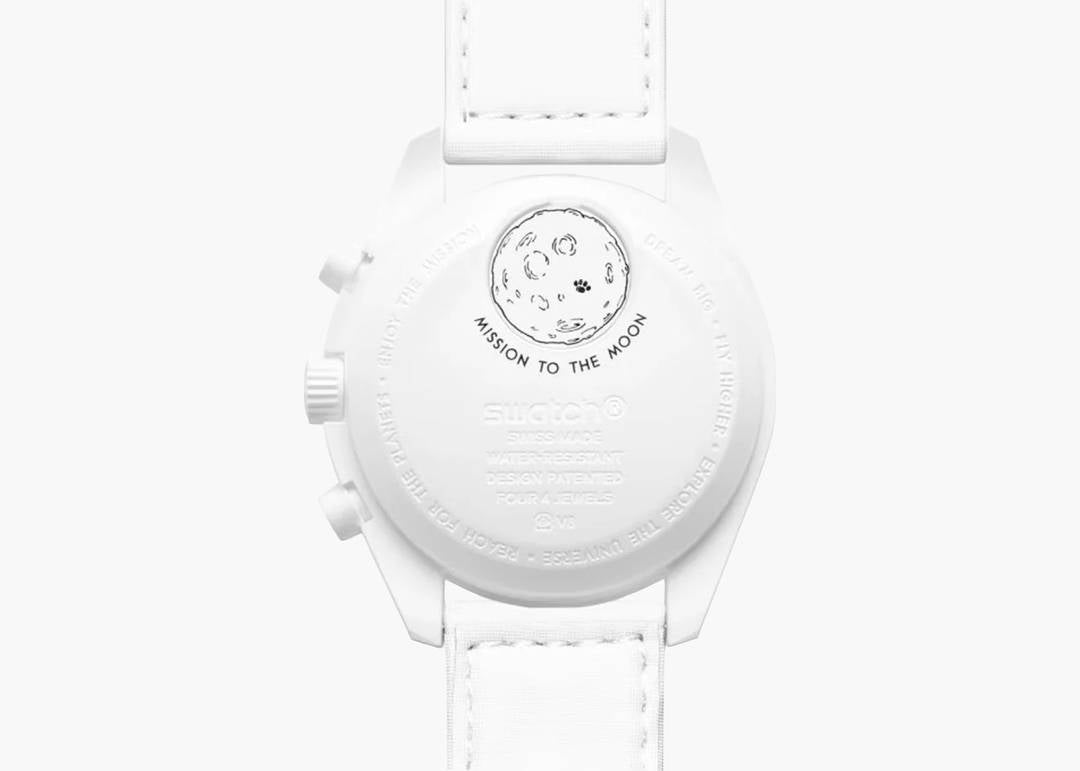 Swatch x Omega Bioceramic Moonswatch Mission To Moonphase Snoopy White