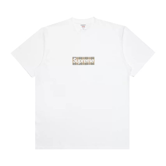 Supreme x Burberry Box Logo Tee White