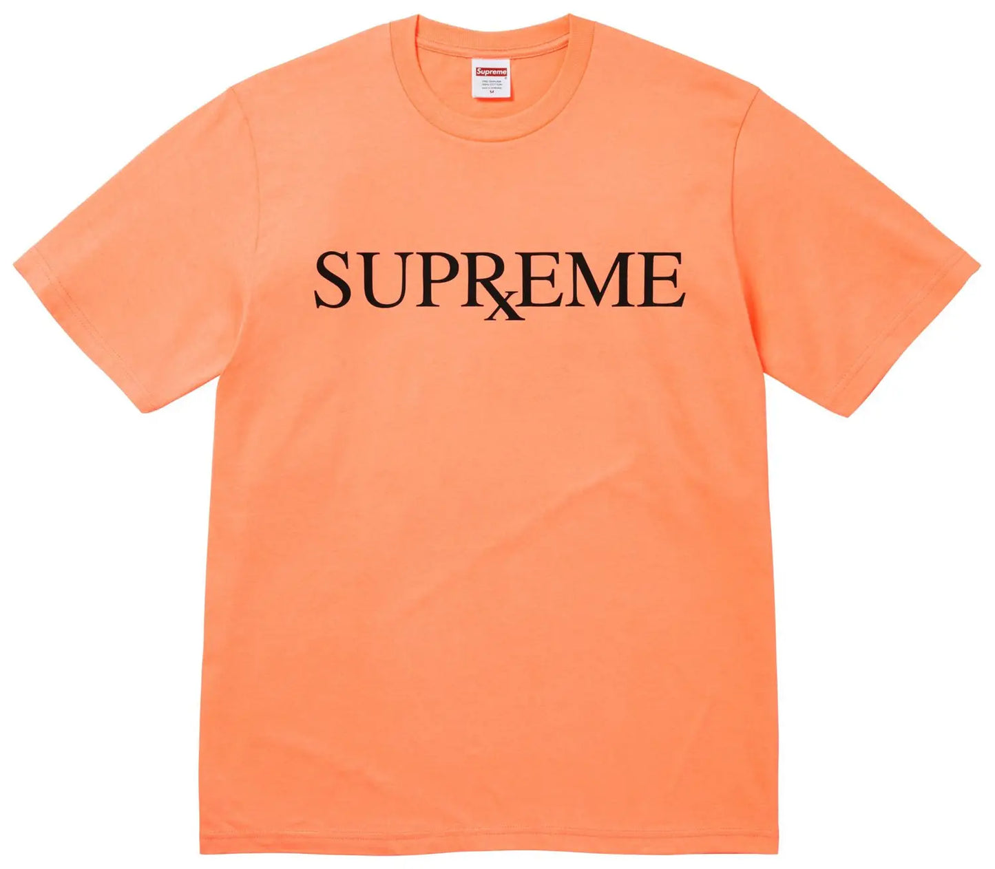 Supreme RX Tee Peach vista frontale – t-shirt color pesca Supreme streetwear