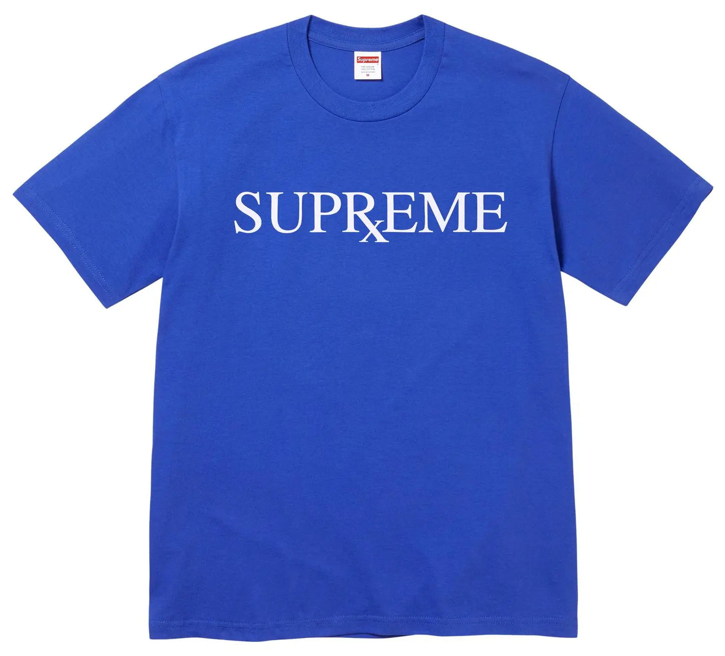 Supreme RX Tee Royal vista frontale – t-shirt royal blue Supreme streetwear