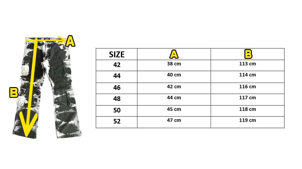 Trap Denim - "9 pockets" Cargo Flare Jeans "Ignis" Collection